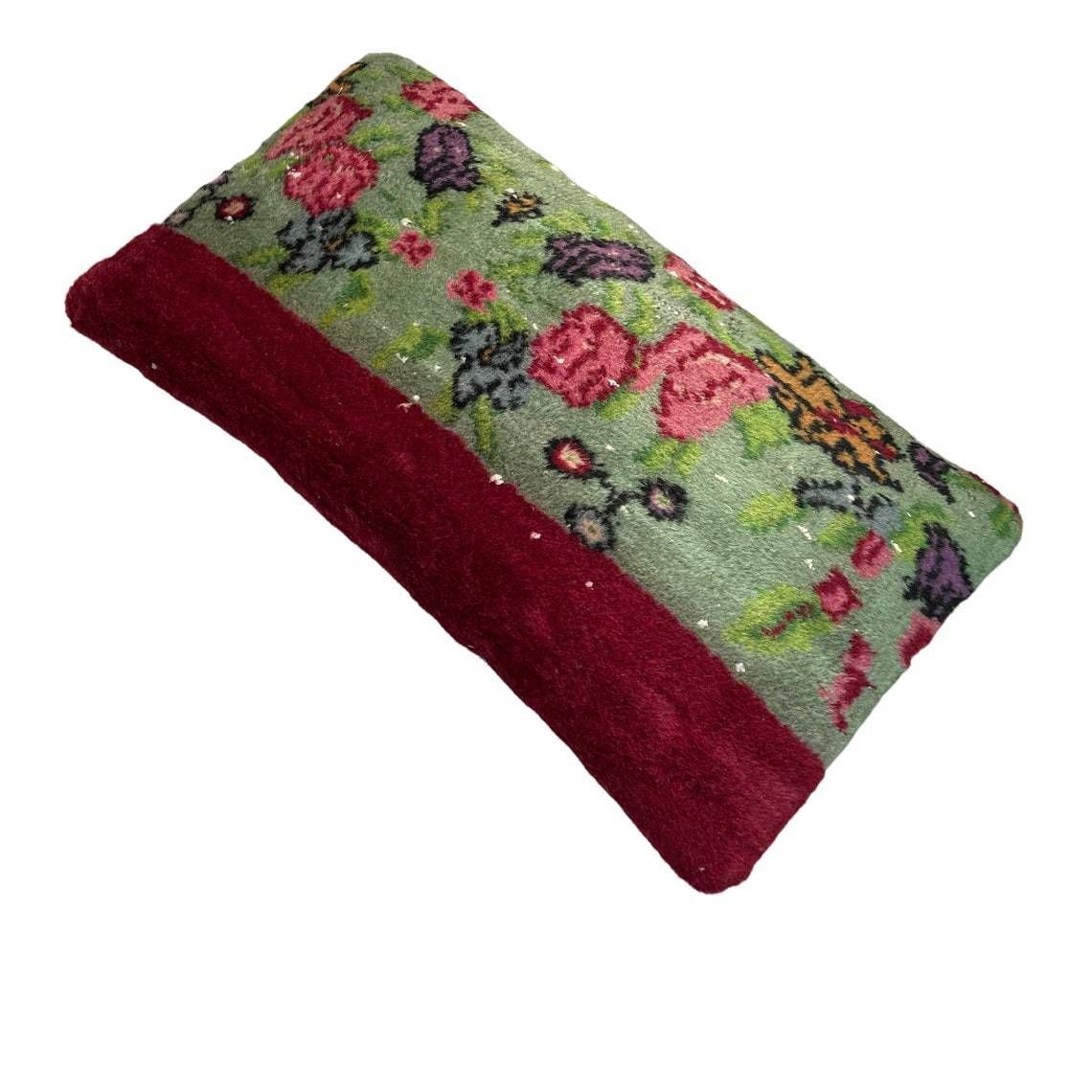 Vintage Hand Made Rug Cushion Cover, 30 X 60 Cm Decorative Rug Pillow Cover, Large Vintage Turkish Rug Cushion Cover photo vinterior