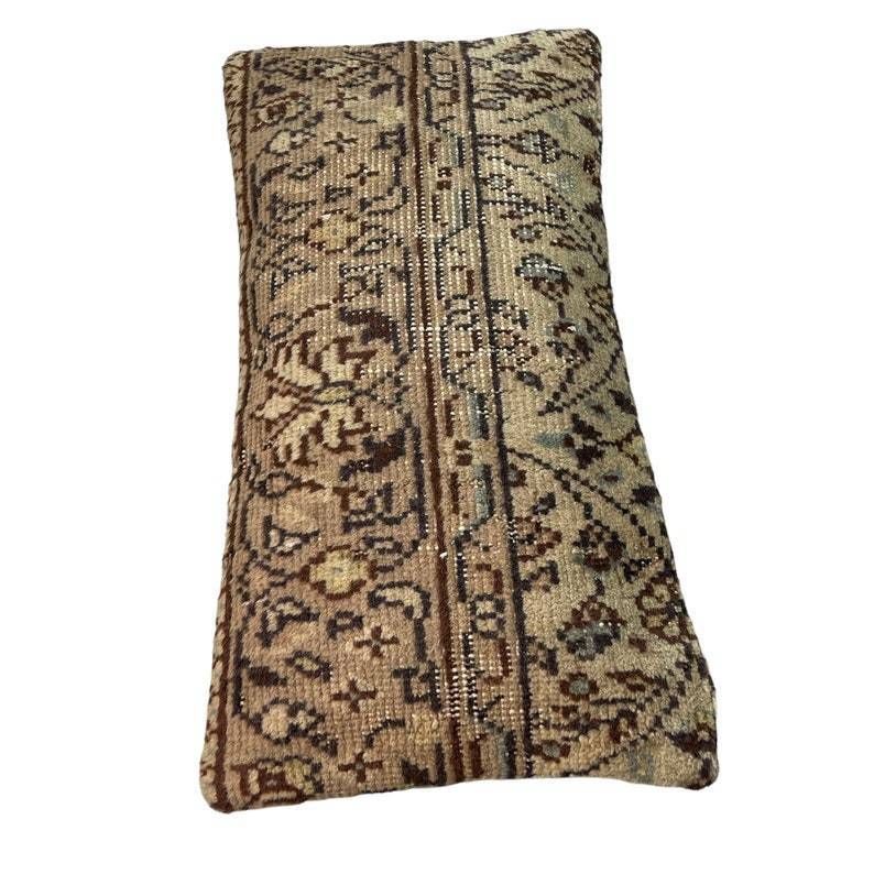 photo furniture Vintage Handgeknoopt Tapijtkussen 30 X 60 Cm – Decoratieve Kussenhoes Van Vintage Turks Tapijt