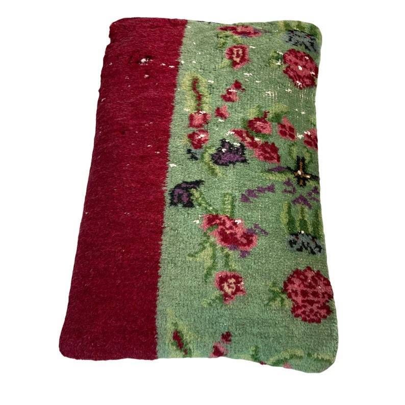 photo for sale Vintage Hand Made Rug 30 X 50 Cm Decorative Rug Large Turkish Cushion Pillow Cover