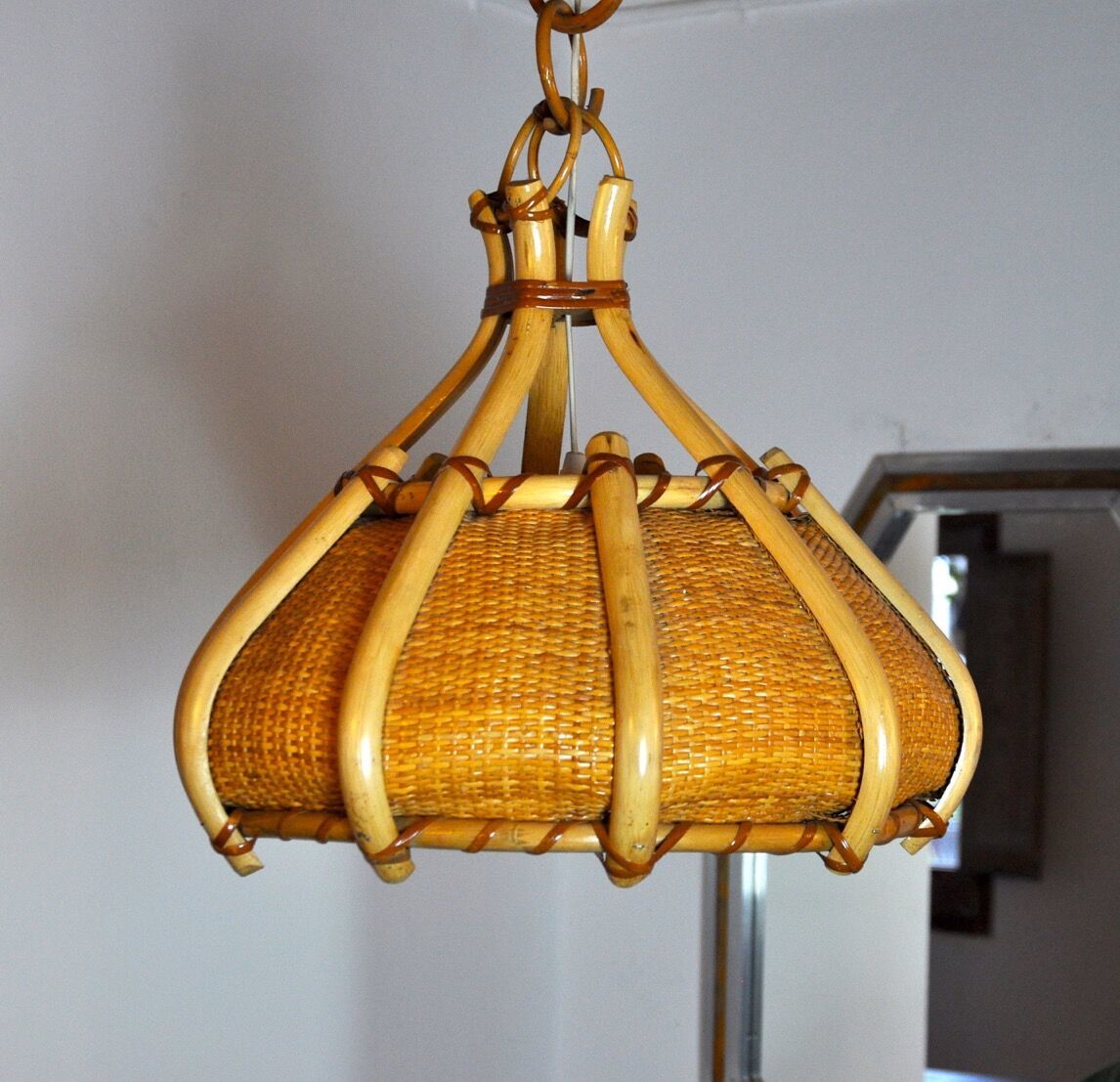 Rattan Suspension France 1960, 1960s photo furniture