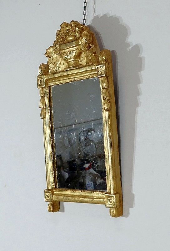 Mirror In Gilded Wood, Louis XVI Style? Early 20th Century photo for sale