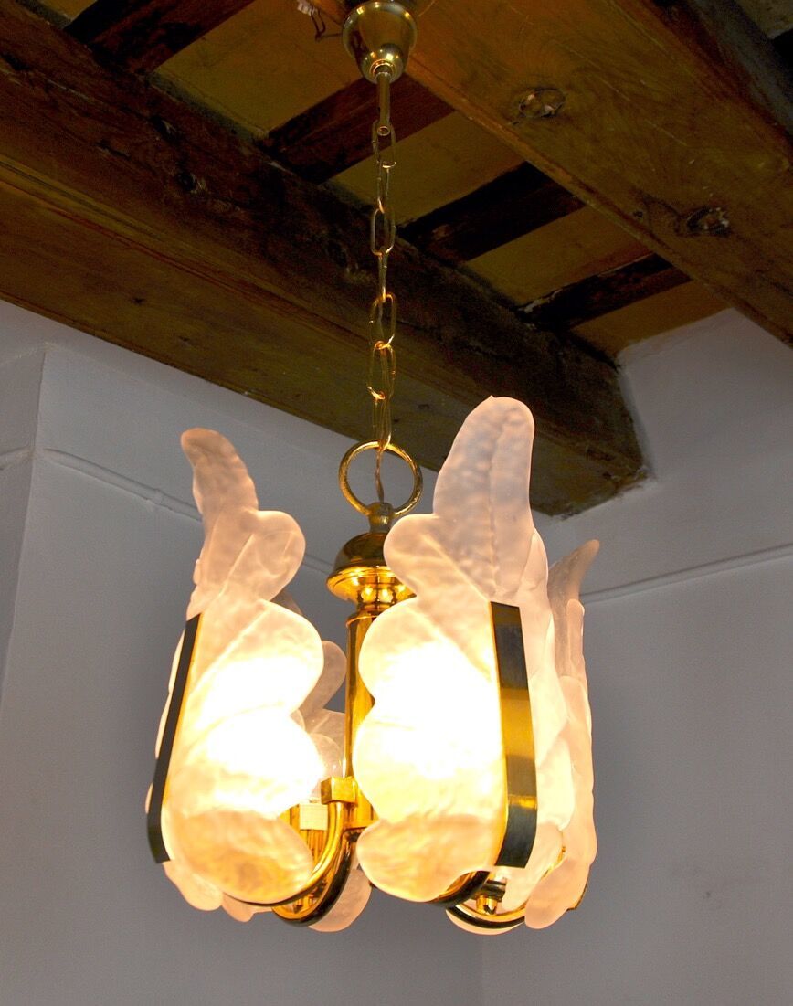 "Leaf" Chandelier By Carl Fagerlund, Murano Glass, Germany, 1970 photo furniture