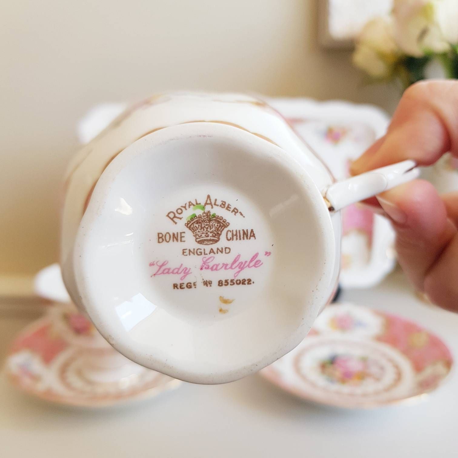 Original Vintage Royal Albert Lady Carlyle, Bone China, Made In England, Gift Idea photo vinterior
