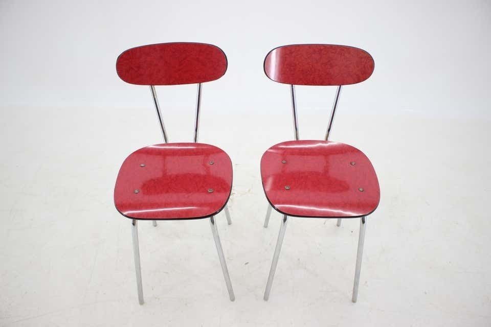 photo furniture 1960s Set Of Six Umakart/Chrome Plated Dining Chairs, Czechoslovakia