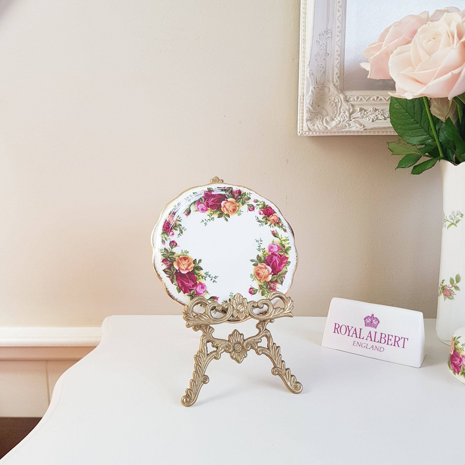 Royal Albert "Old Country Roses" – Bone China Onderzetter Voor De Theepot photo for sale