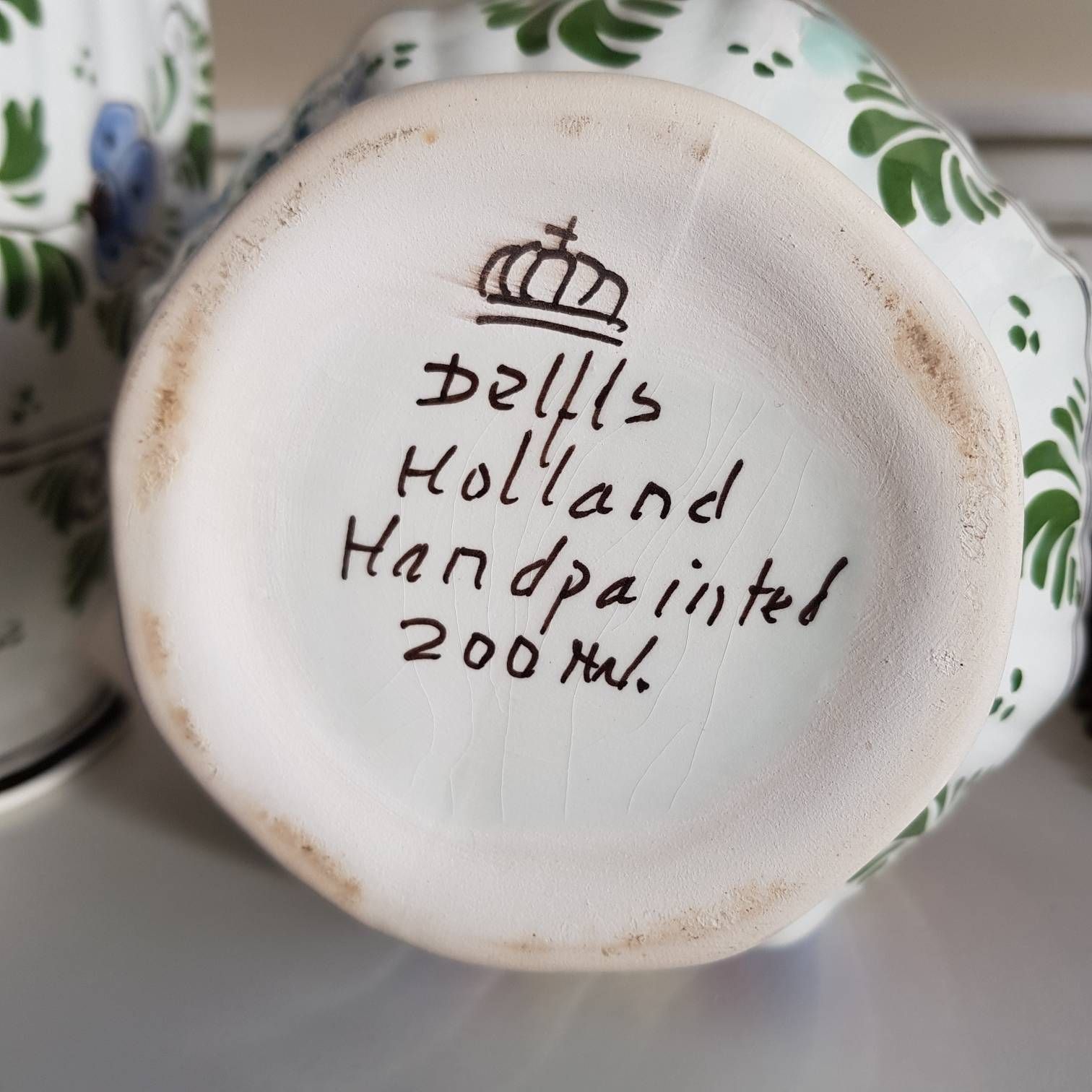 Vintage 3 Delft Polychrome Ginger Jar, Vintage Ceramic, Vases And Urn , Delft, Made In Holland, Hand Painted photo Home Decor