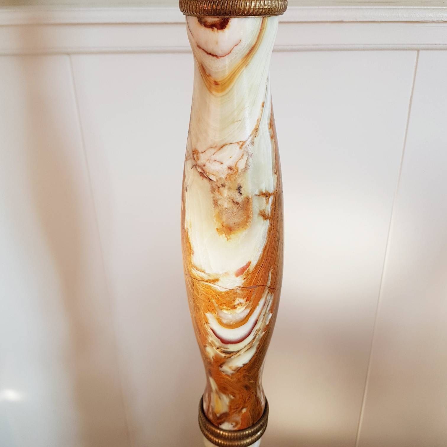 Superb Standing Coat Rack, Marble Coat Stand With 4 Brass Hooks, Italian Hallway Rack, Hollywood Regency Style, Play Video photo vintage