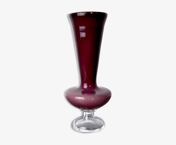 Purple Murano Glass Vase Italy  1980