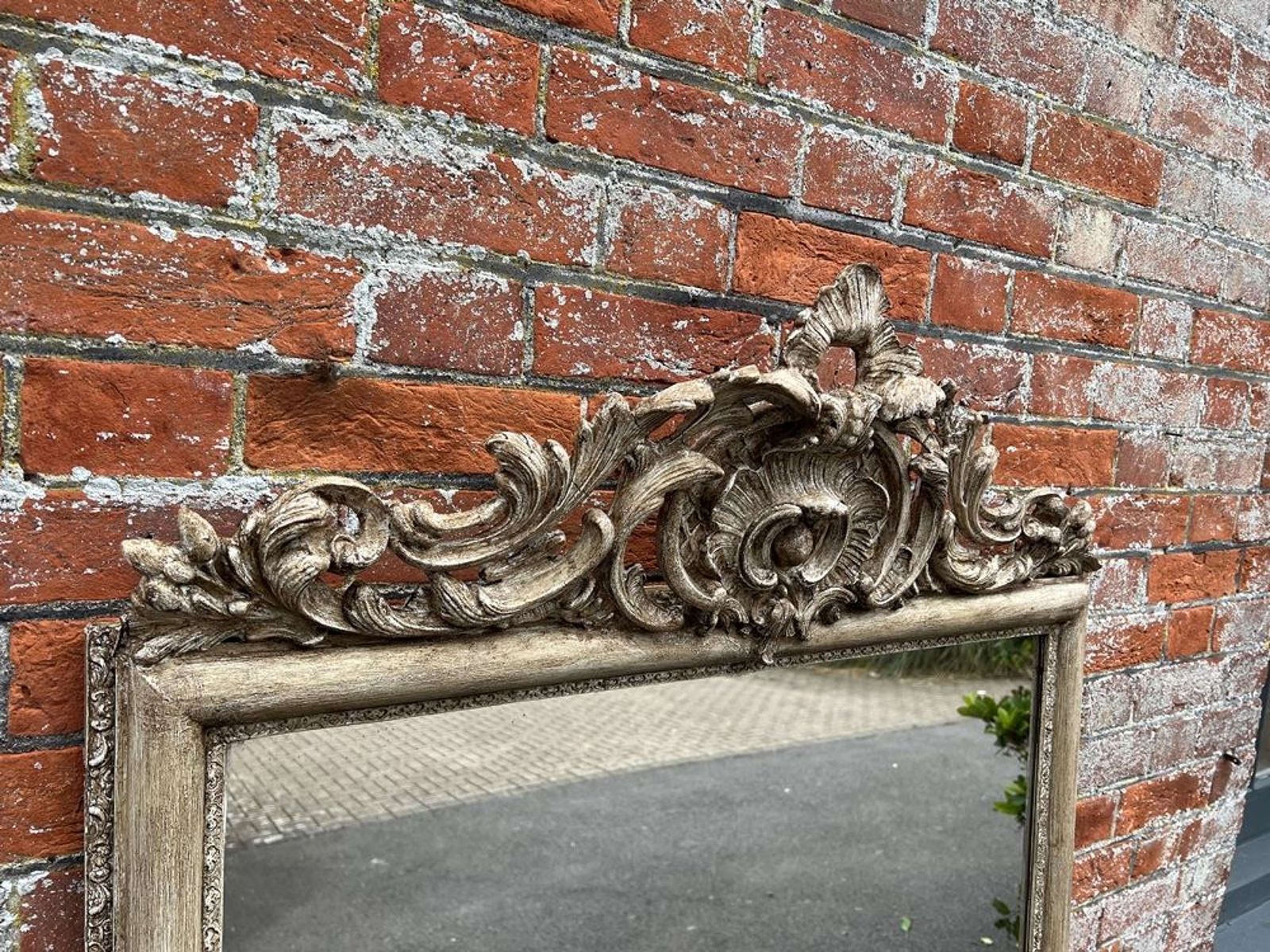 A Stunning Large Antique French 19th Century Painted Mirrror photo 995.0