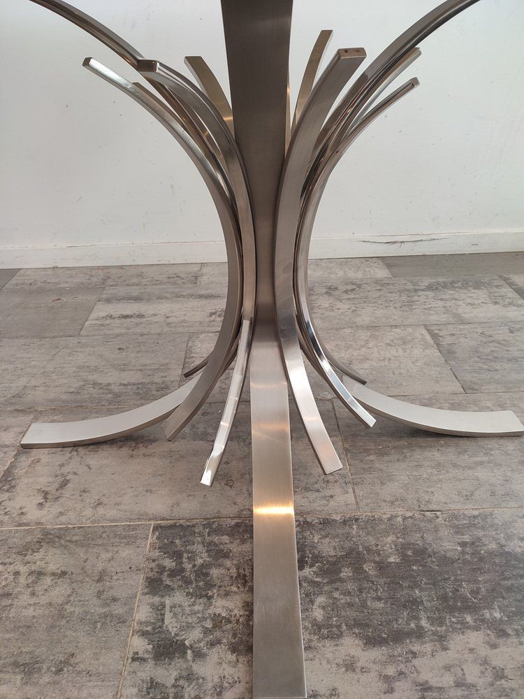 Round Dining Table By Maria Pergay, France, 1970s photo vinterior