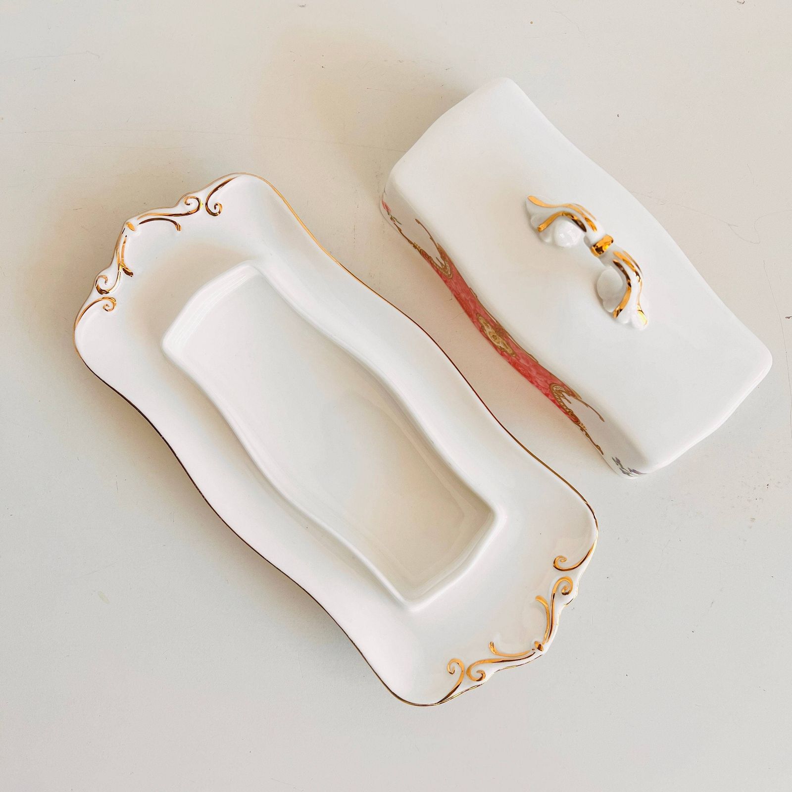 Rare Find! Royal Albert ‘Lady Carlyle’ Butter Dish With Lid, Vintage Crockery, 1st Quality, Made In England photo Home Decor
