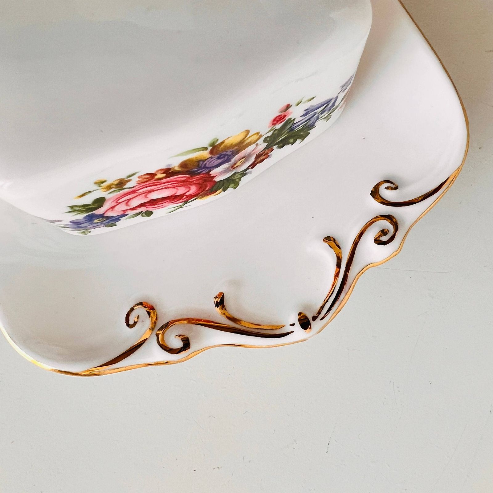 Rare Find! Royal Albert ‘Lady Carlyle’ Butter Dish With Lid, Vintage Crockery, 1st Quality, Made In England photo buy