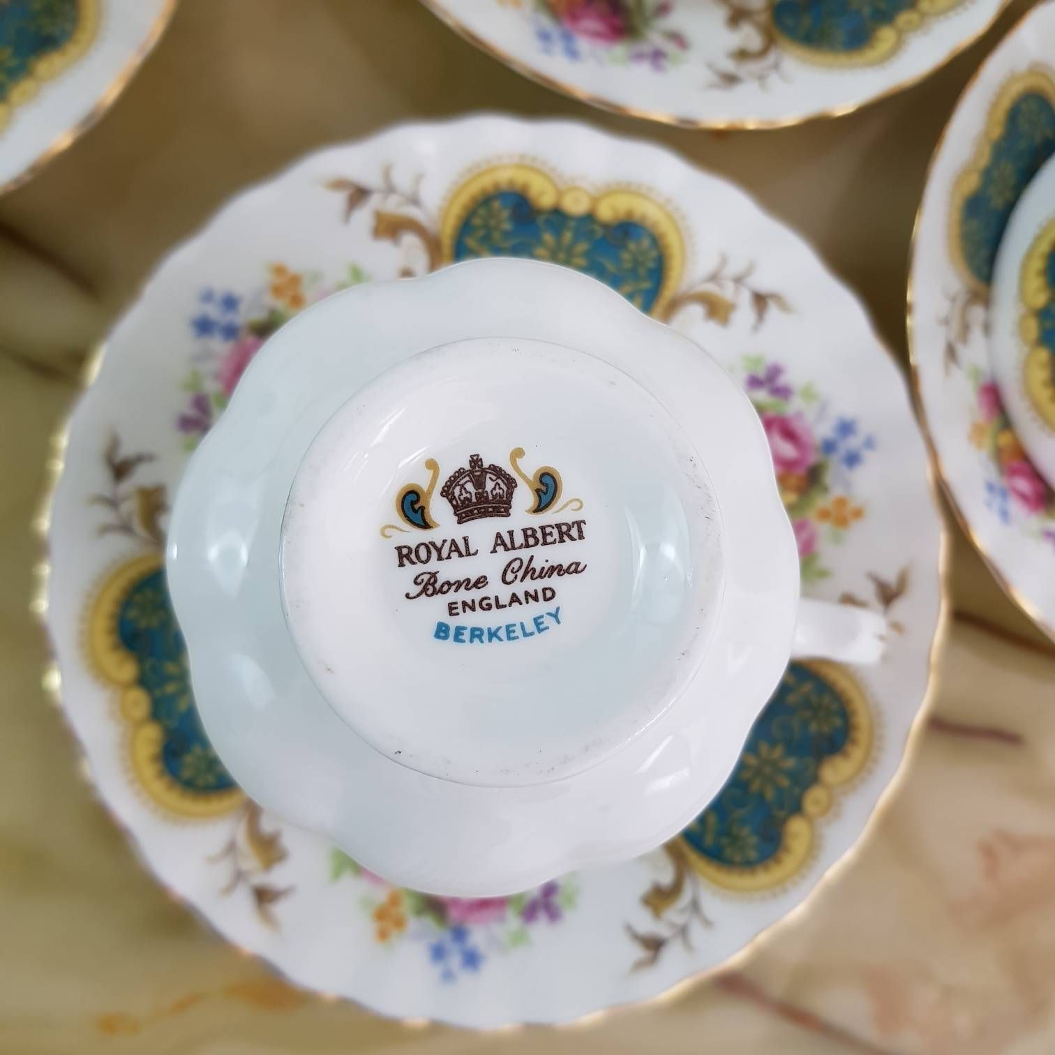 photo furniture Royal Albert Set For Six, Made In England, Berkeley Pattern, Tea/Coffee Set, Vintage Tableware, Bone China, Nice Christmas Gift