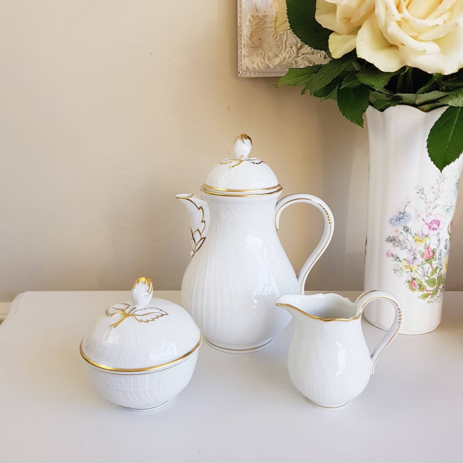 Vintage Dresden Set, Made In Germany, Thee /Koffieservies, Tafelservies, Cadeau Idee
