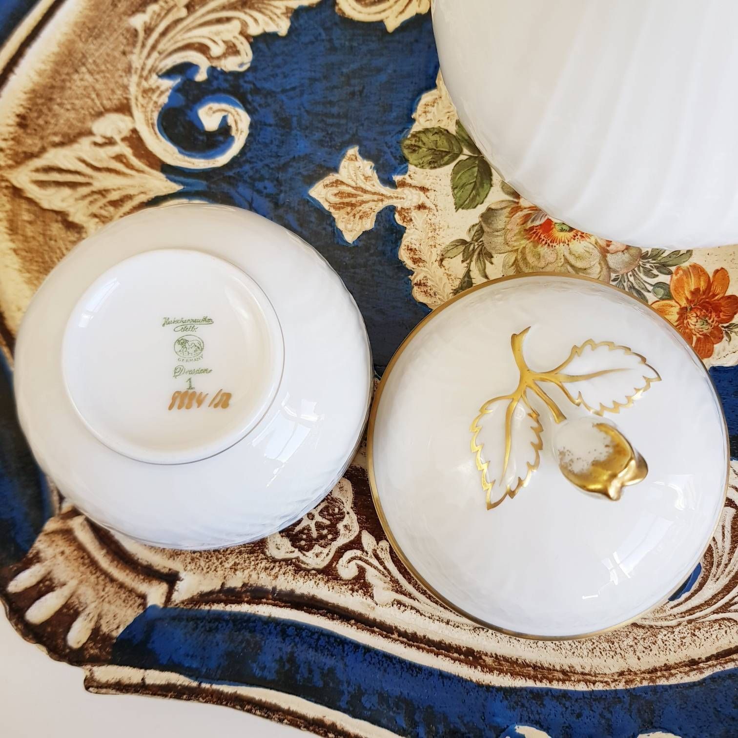 photo furniture Vintage Dresden Set, Made In Germany, Thee /Koffieservies, Tafelservies, Cadeau Idee