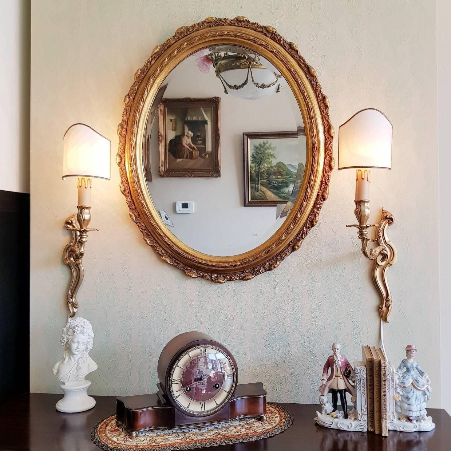 Vintage Paar Wandlampen – Wandverlichting – Woondecoratie – Brons – Mod Depose photo furniture