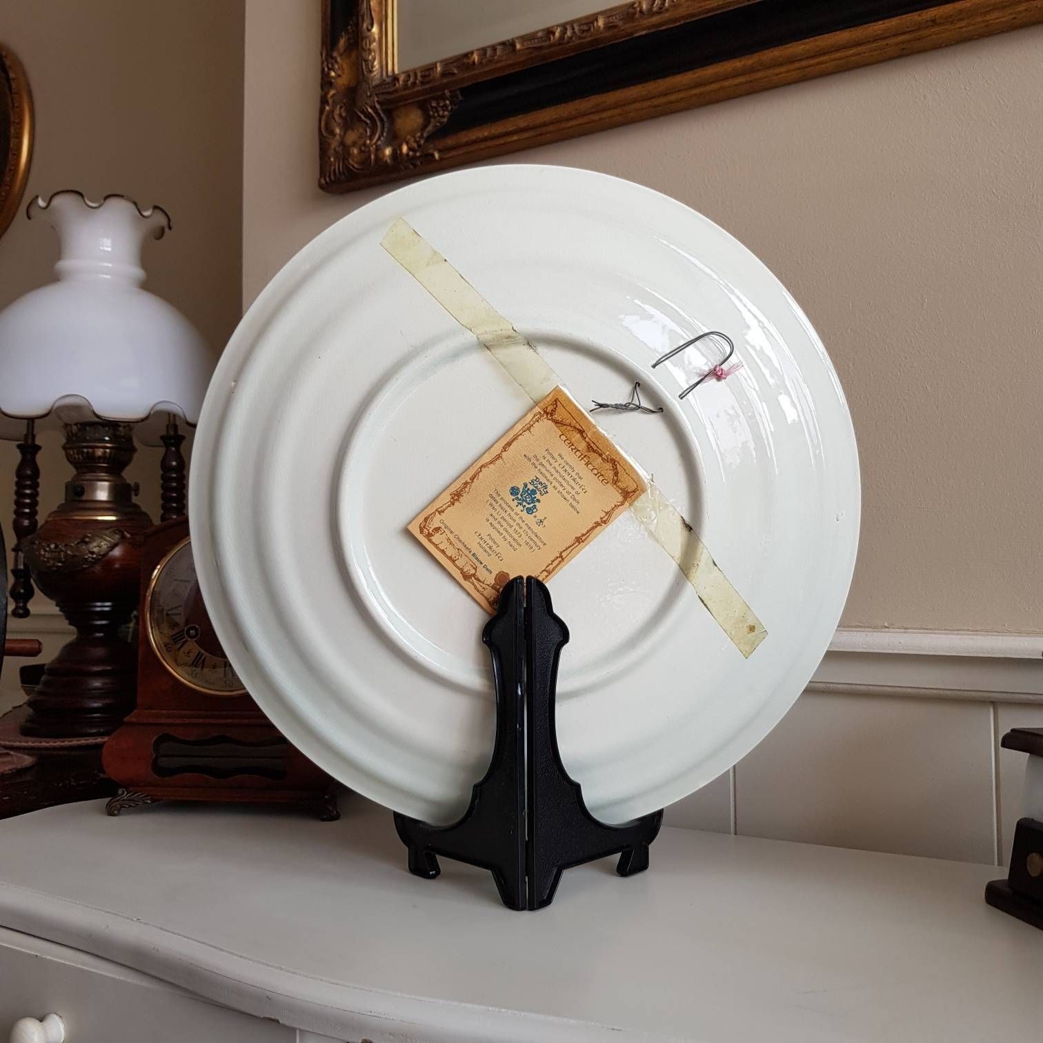 Antique Delfts Blauw, Maastricht, Big Plate, Collectible, Made In Holland, Original With Certificate, Nice Wedding Gift photo vinterior