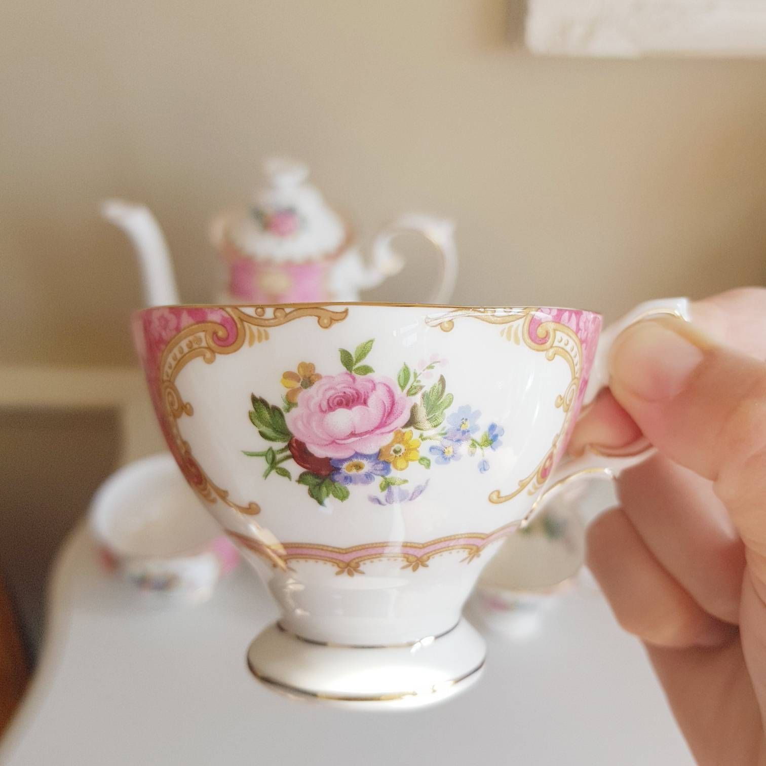Original Royal Albert “Lady Carlyle”, Coffee Set/Tea Set For 6, Made In England photo Home Decor