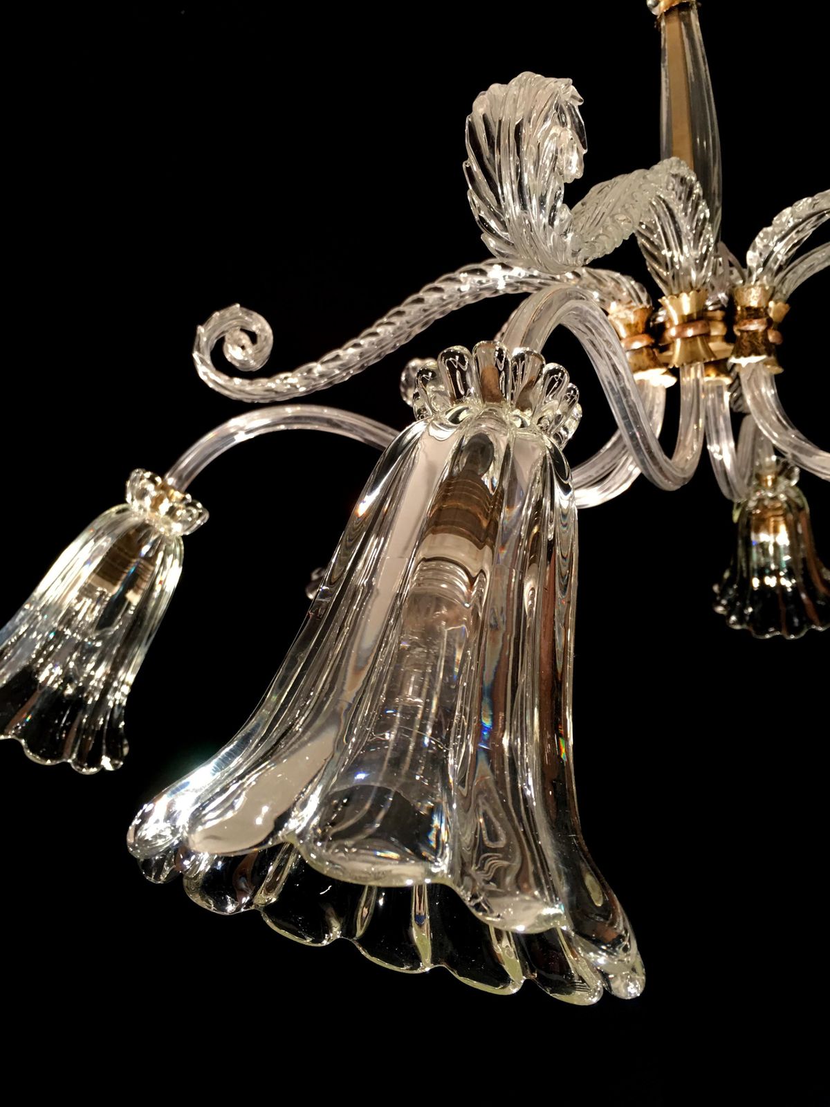 Liberty Chandelier By Ercole Barovier, Murano, 1940s photo for sale