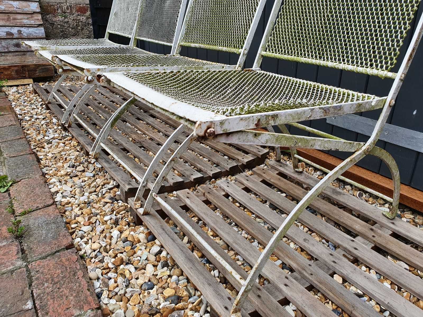 Garden Furniture Vintage Iron Folding Garden Chairs photo