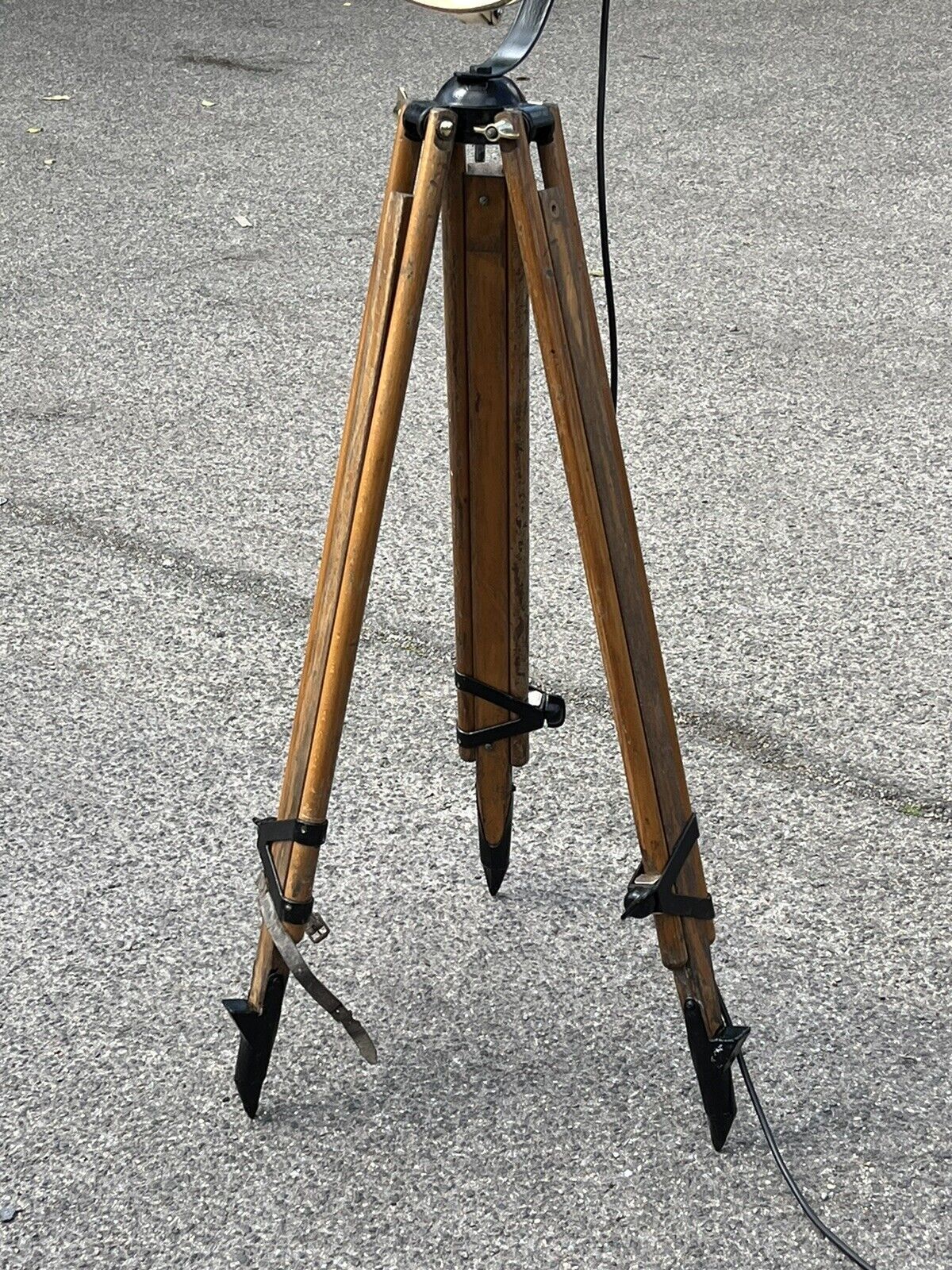 Industrial 1920’s Tripod Light The Light Being From A 1920’s Old Car photo 995.0
