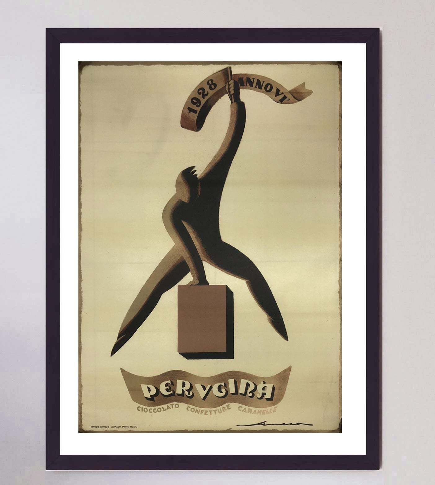 Perugina 1928 Original Vintage Poster photo furniture
