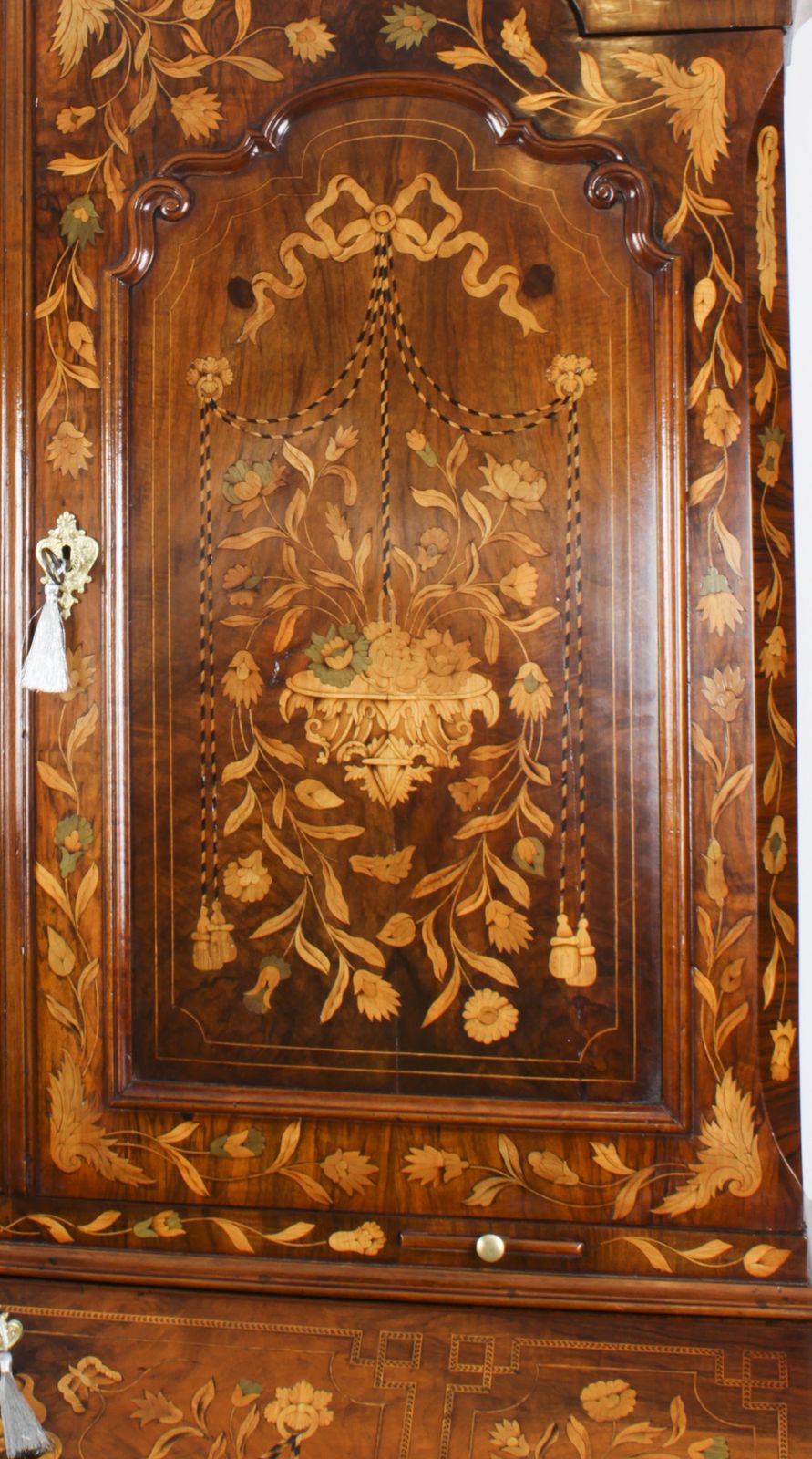 Antique Walnut Dutch Marquetry Bureau Cabinet.1780 18th C photo buy