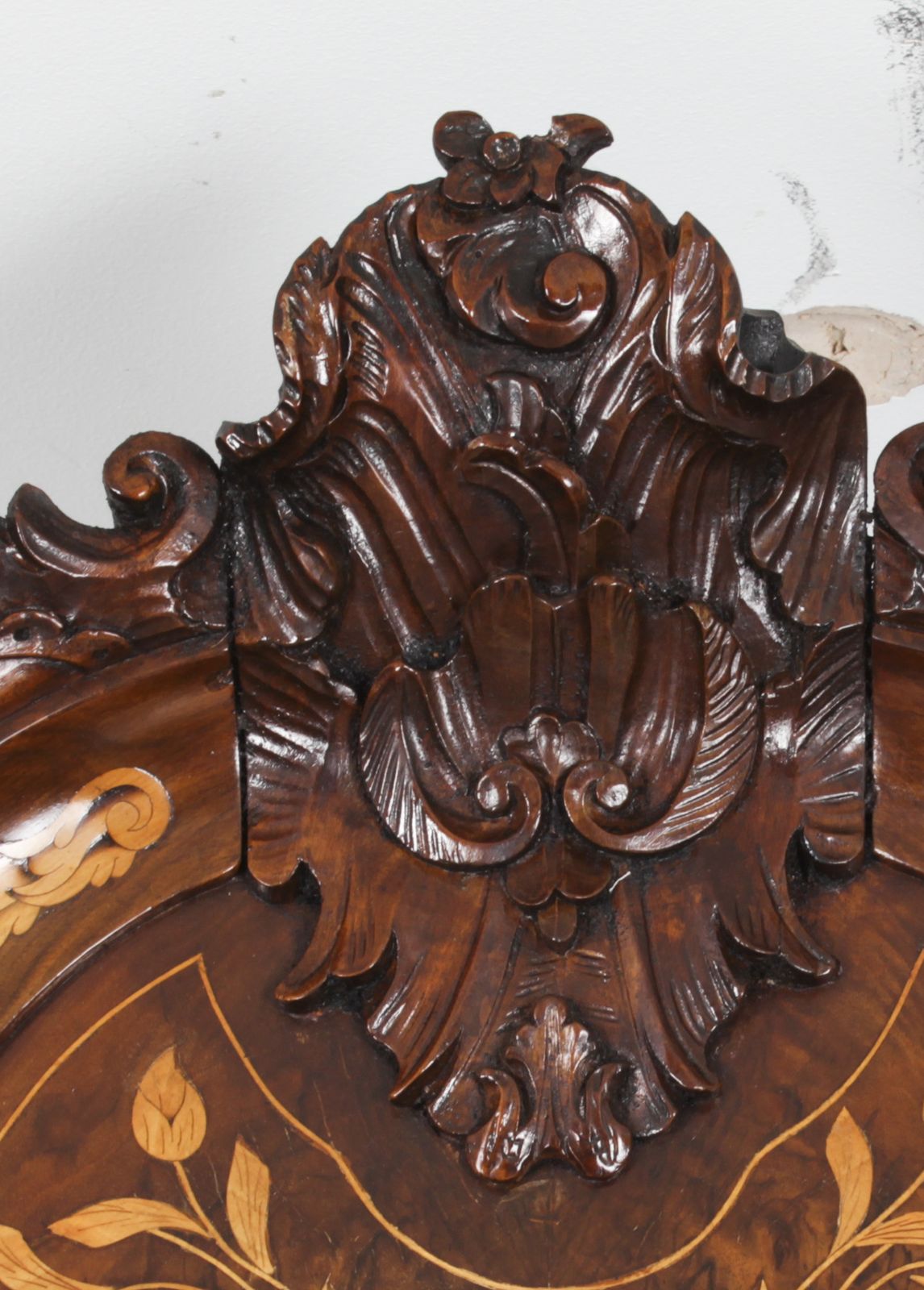 photo buy Antique Walnut Dutch Marquetry Bureau Cabinet.1780 18th C