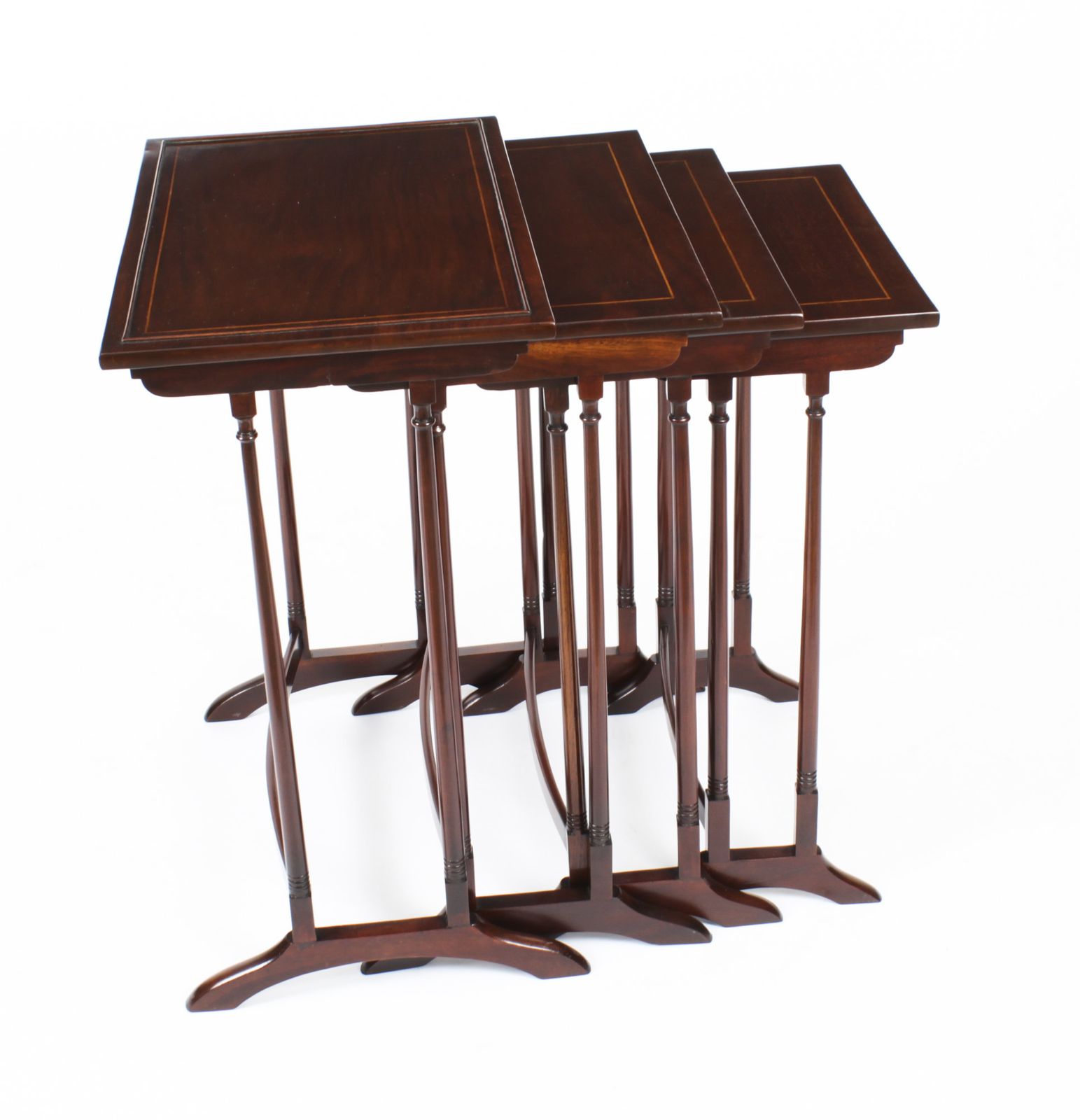 Edwardian Mahogany Nest Of Four Tables Circa 1900 photo Furniture