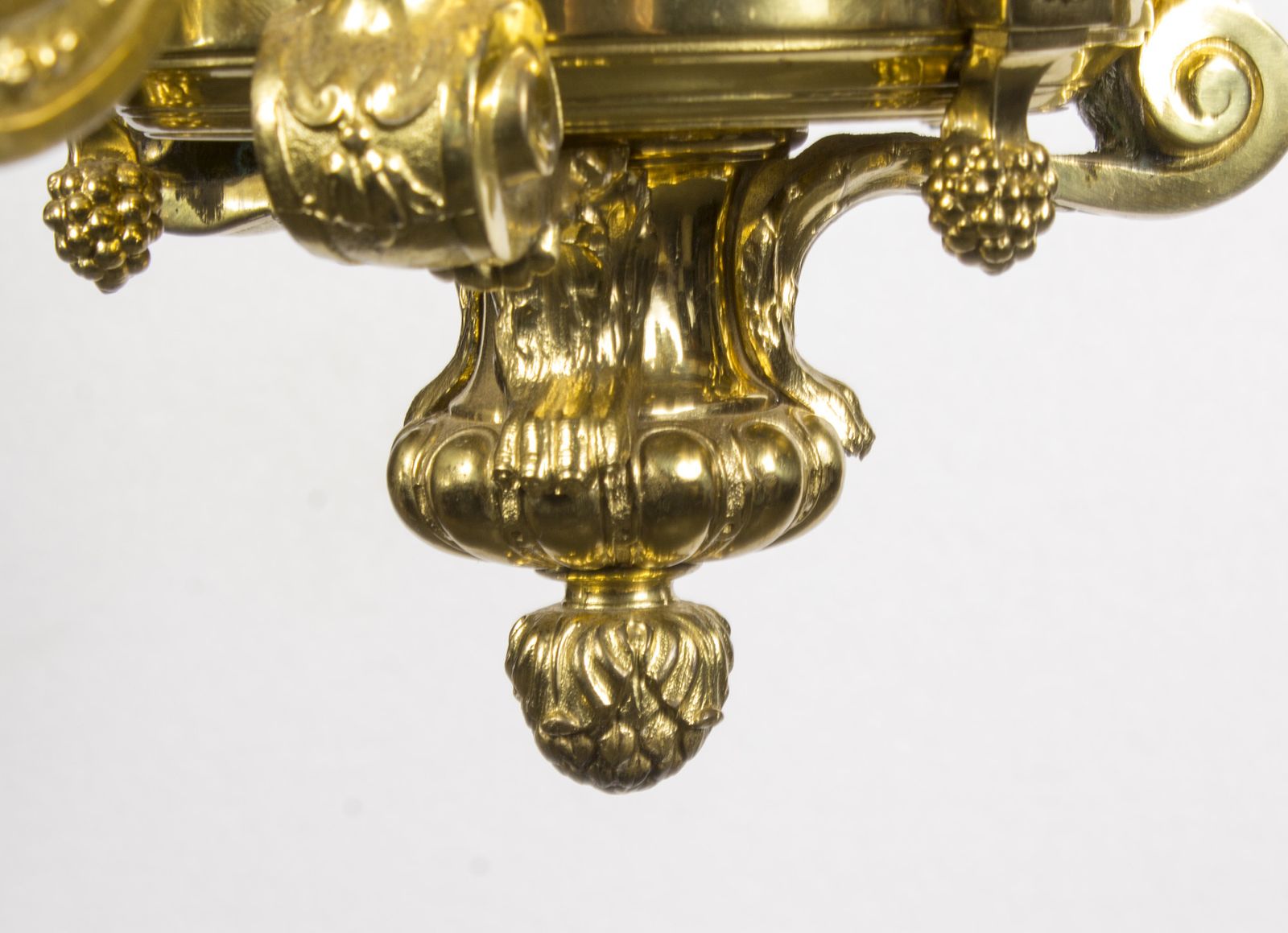 photo for sale Antique French Louis XIV Style Twelve Branch Ormolu Chandelier C1900