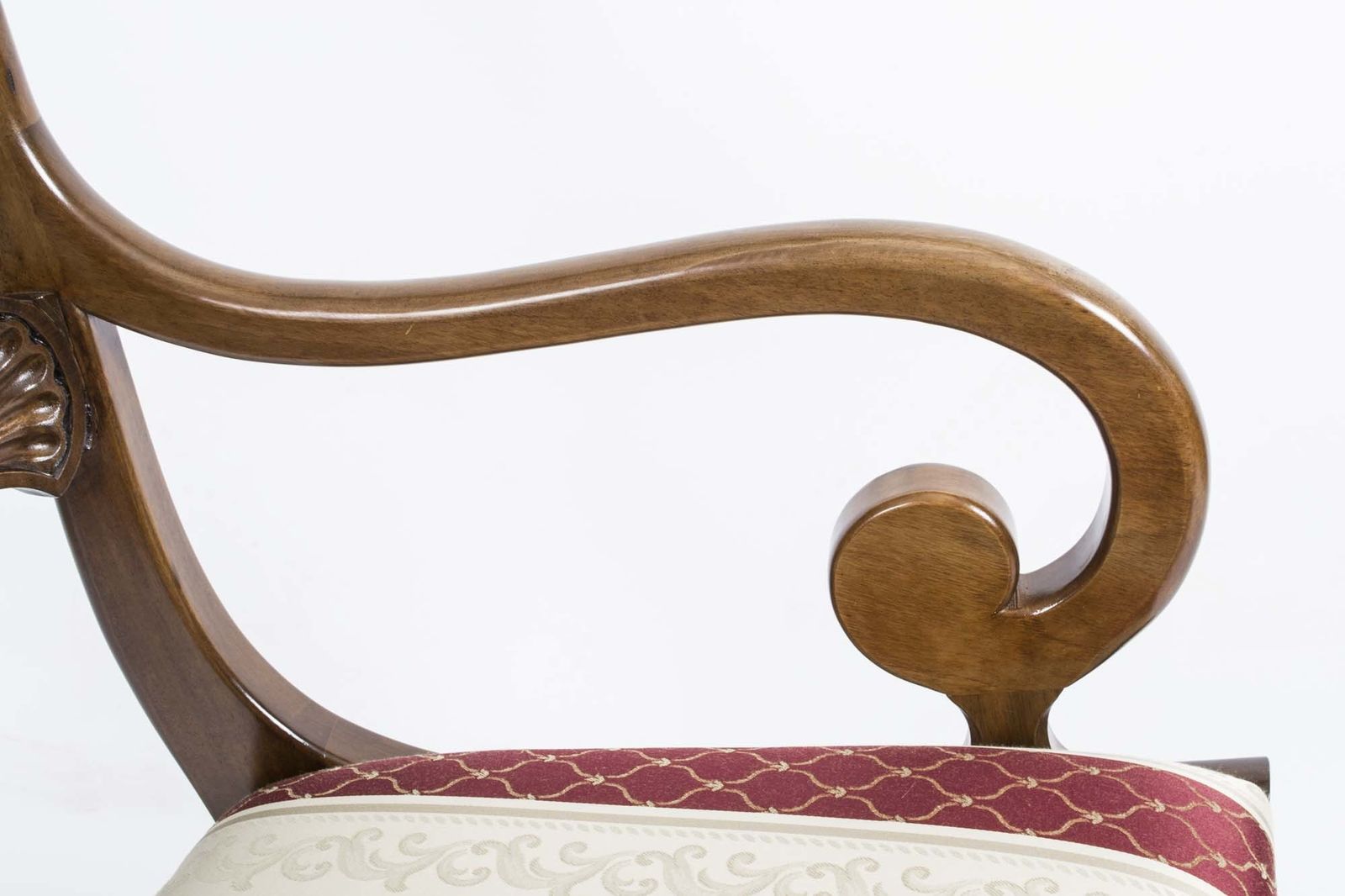 photo for sale Pair Of English Regency Style Burr Walnut Armchairs