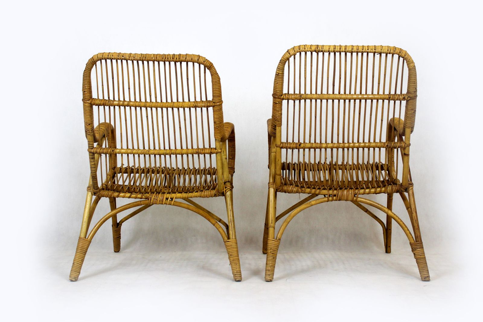 Rattan Furniture Set, 1960's, Set Of 4 photo Garden Furniture