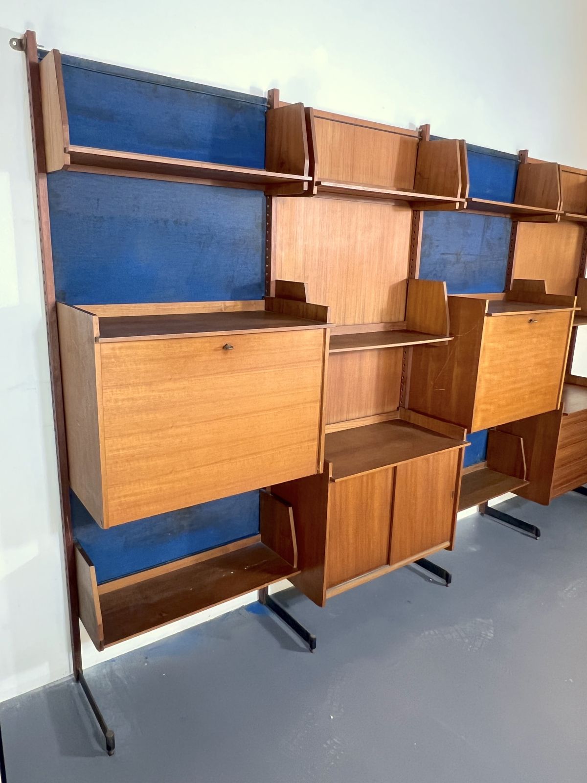 photo furniture Mid Century Modern Modular Wood Bookcase From 50s