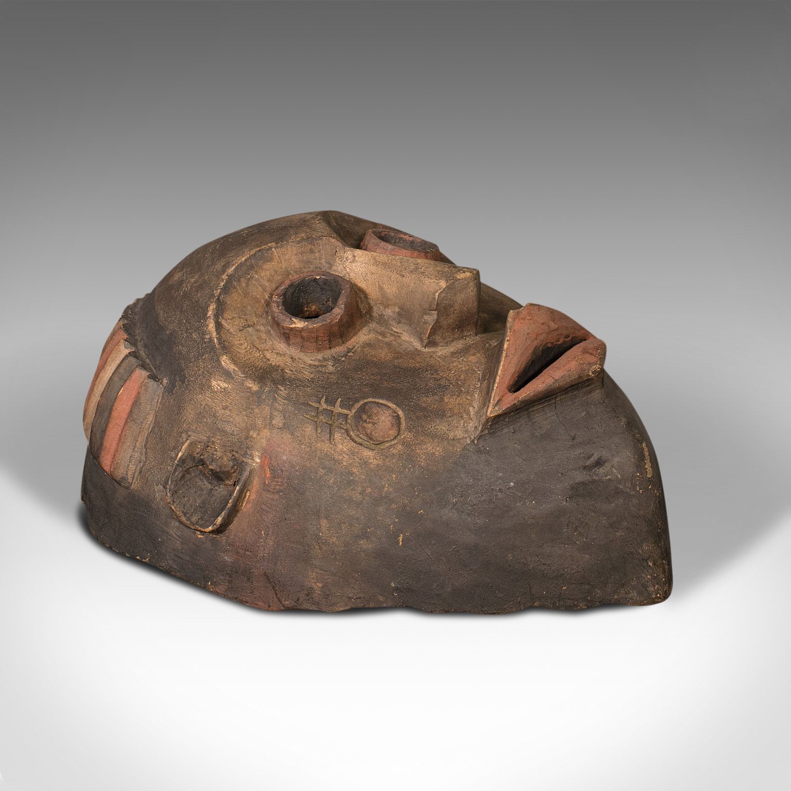 Antique Carved Dan Mask, Ivorian, Tribal, Ivory Coast, 1900 photo vintage