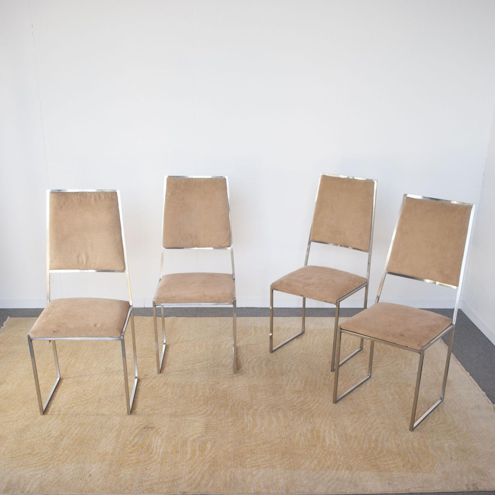 photo for sale Willy Rizzo Italian Midcentury Chairs Mid 70's