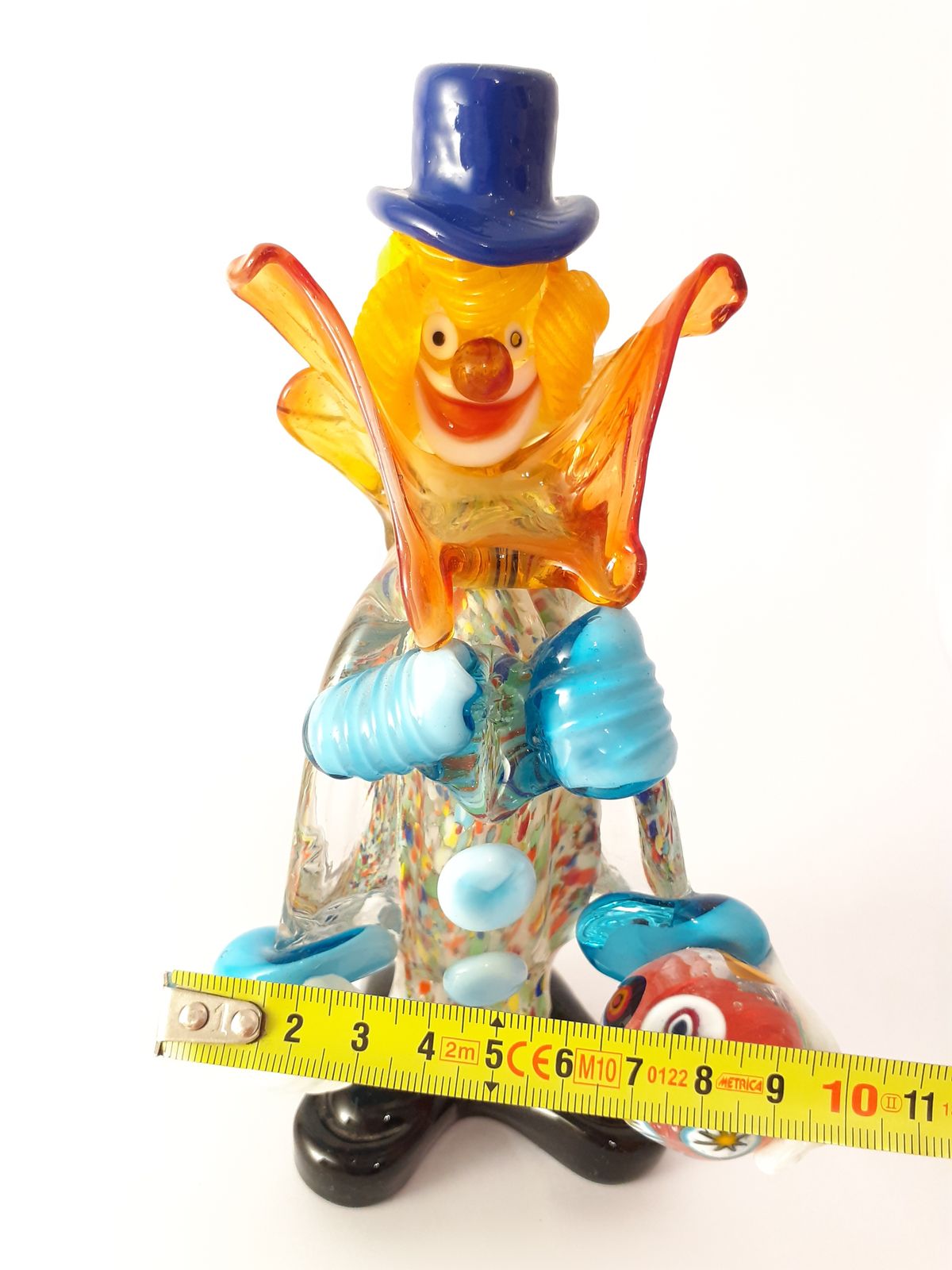 Juggling Clown With Blue Hat And Red Ball In Murano Glass photo furniture