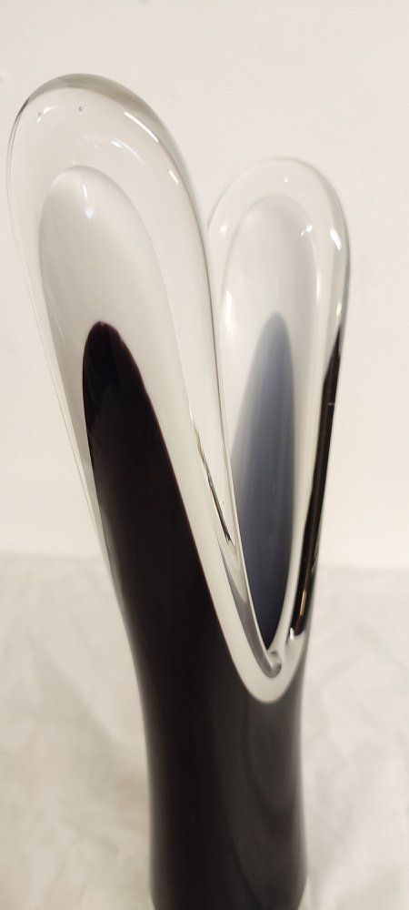Crystal Vase By Paul Kedelv For Flygsfors Sweden 1950s photo vintage