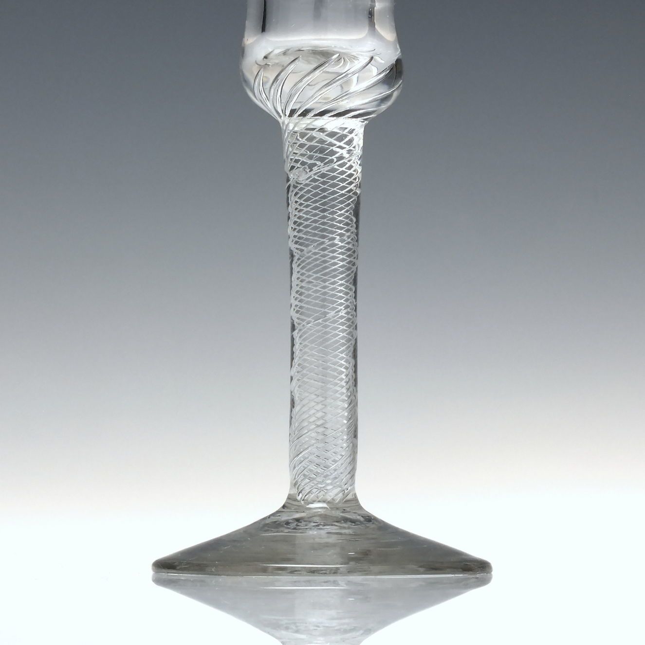 18th Century Multi Spiral Air Twist Wine Glass C1750 photo vinterior