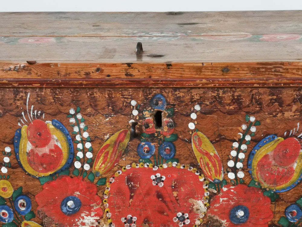 19th Century Romanian Folk Art Kist photo furniture