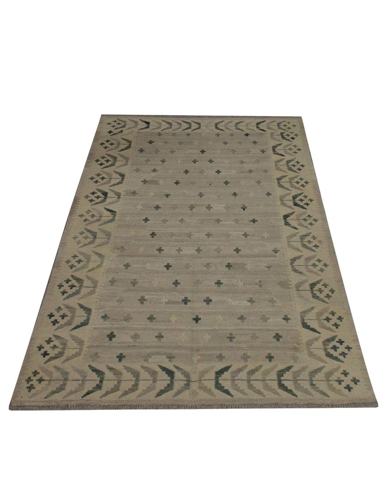 Beige Kilim Traditional Carpet Kilim Scandinavian Style Wool Area Rug photo furniture