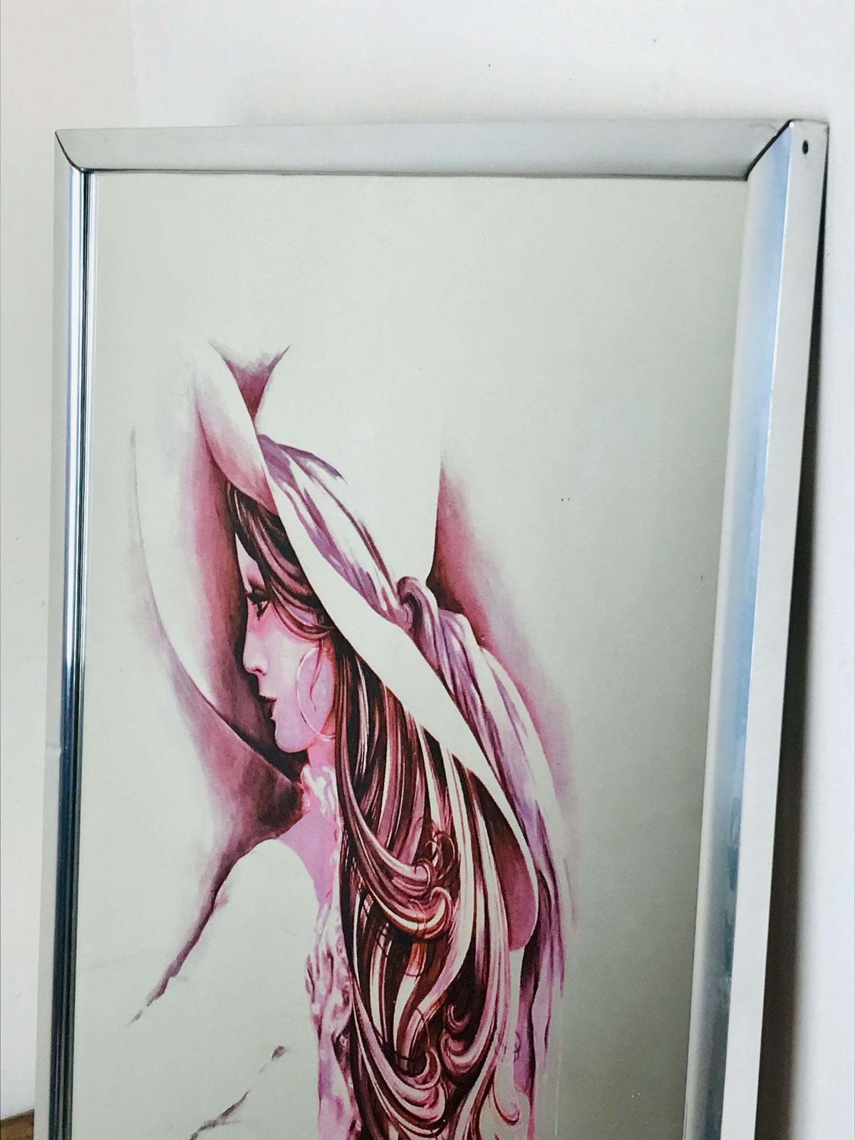 Lovely Vintage Art Nouveau Elegant Lady Mirror Collectibles Advertising Piece photo Art