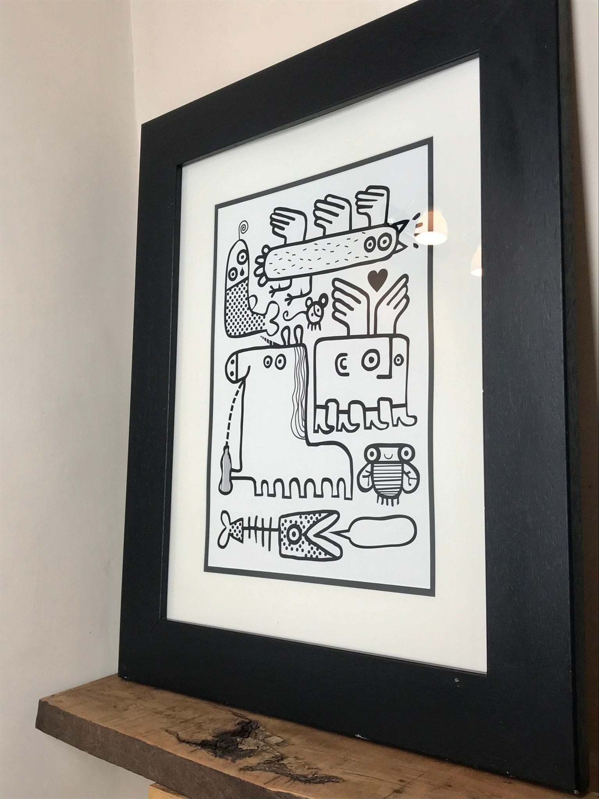 Wonderful Large Pop Art Trendy Vibrant Design Doodles Art Modern Abstract Style Collectible Piece photo for sale
