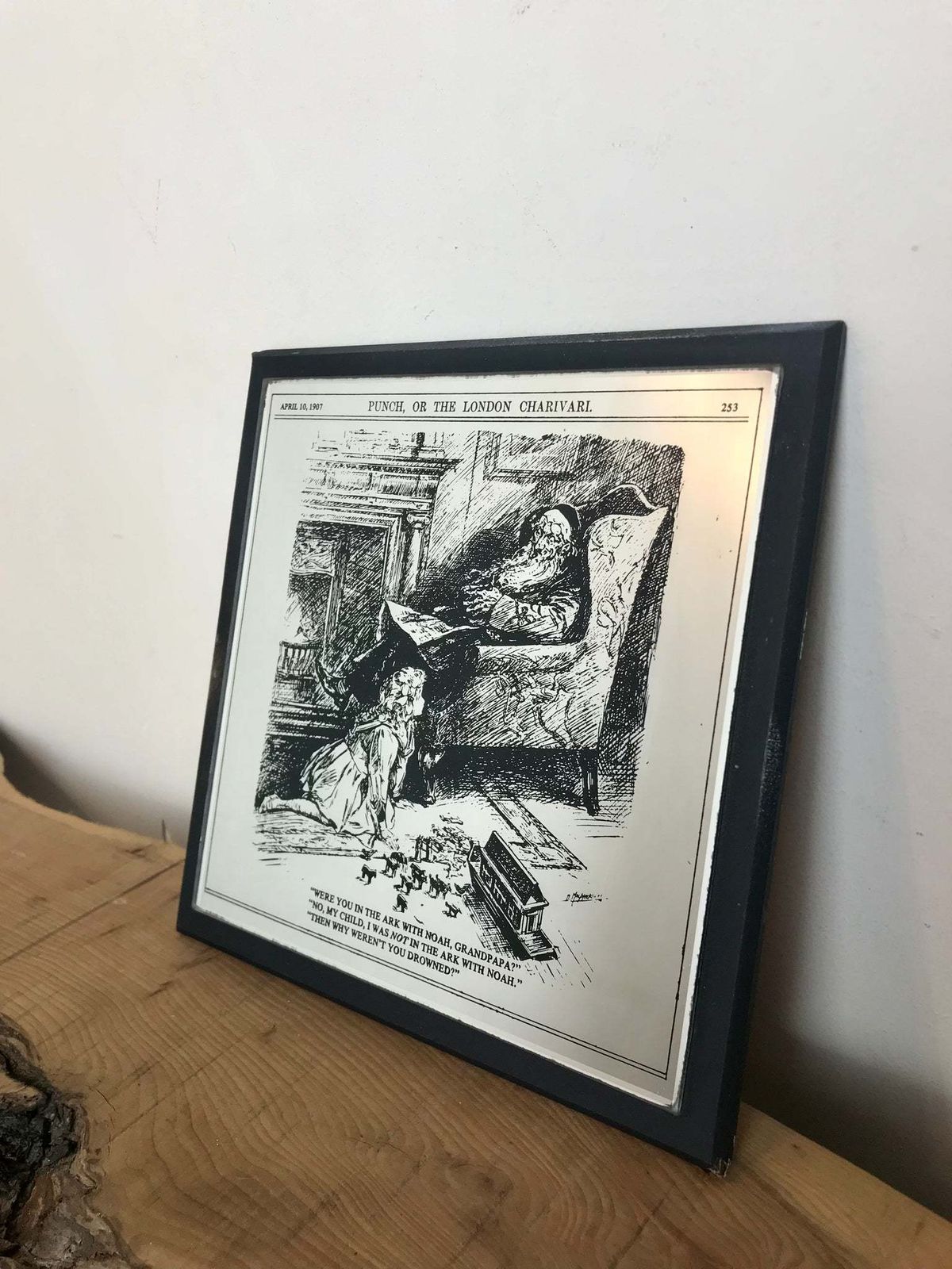 Wonderful Vintage Punch Magazine Comic Book Mirror Advertising Collectible Wall Art Piece