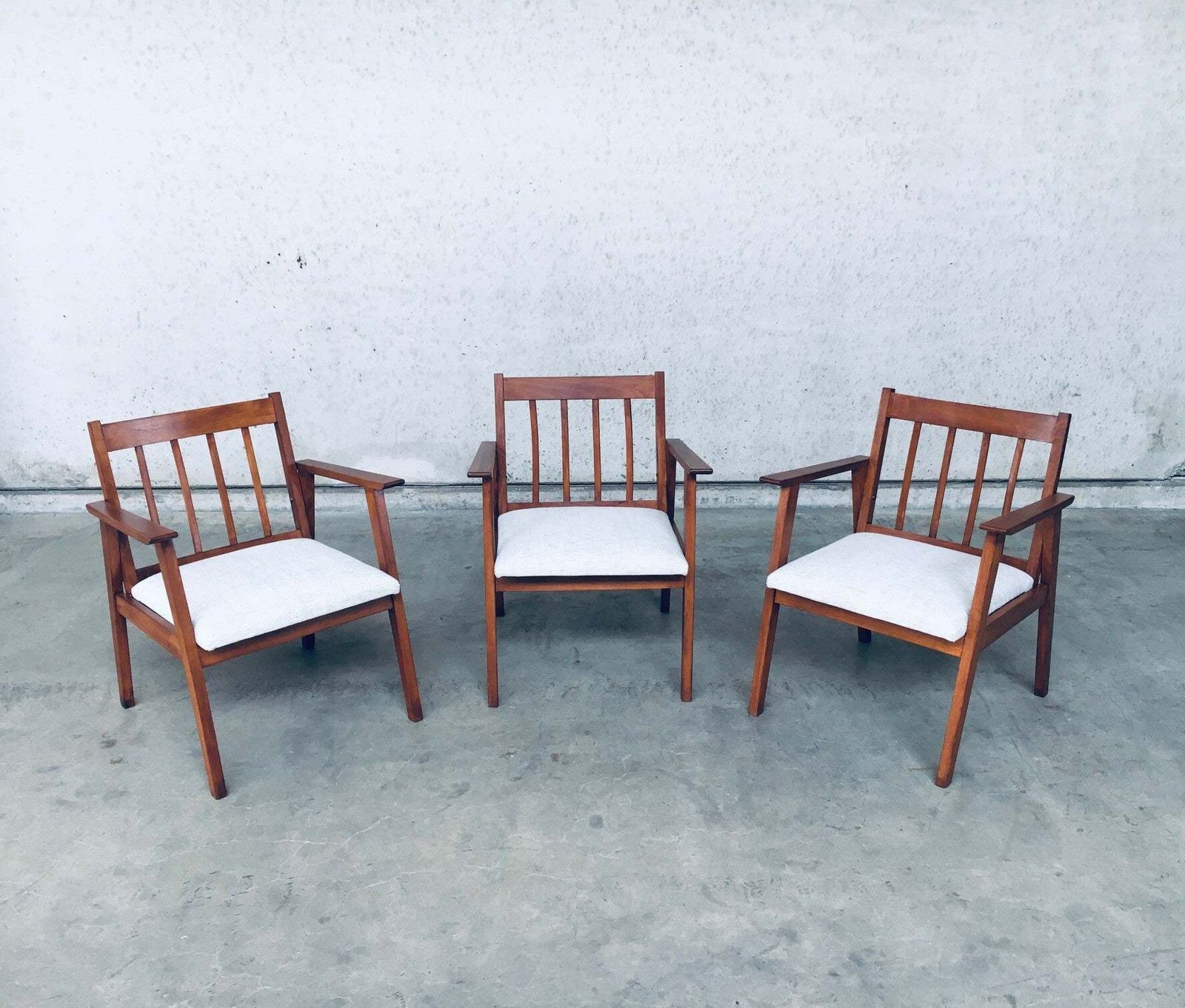 Mid Century Modern Dutch Design Fauteuil Set, Nederland, Ca. Jaren 1950 photo vintage