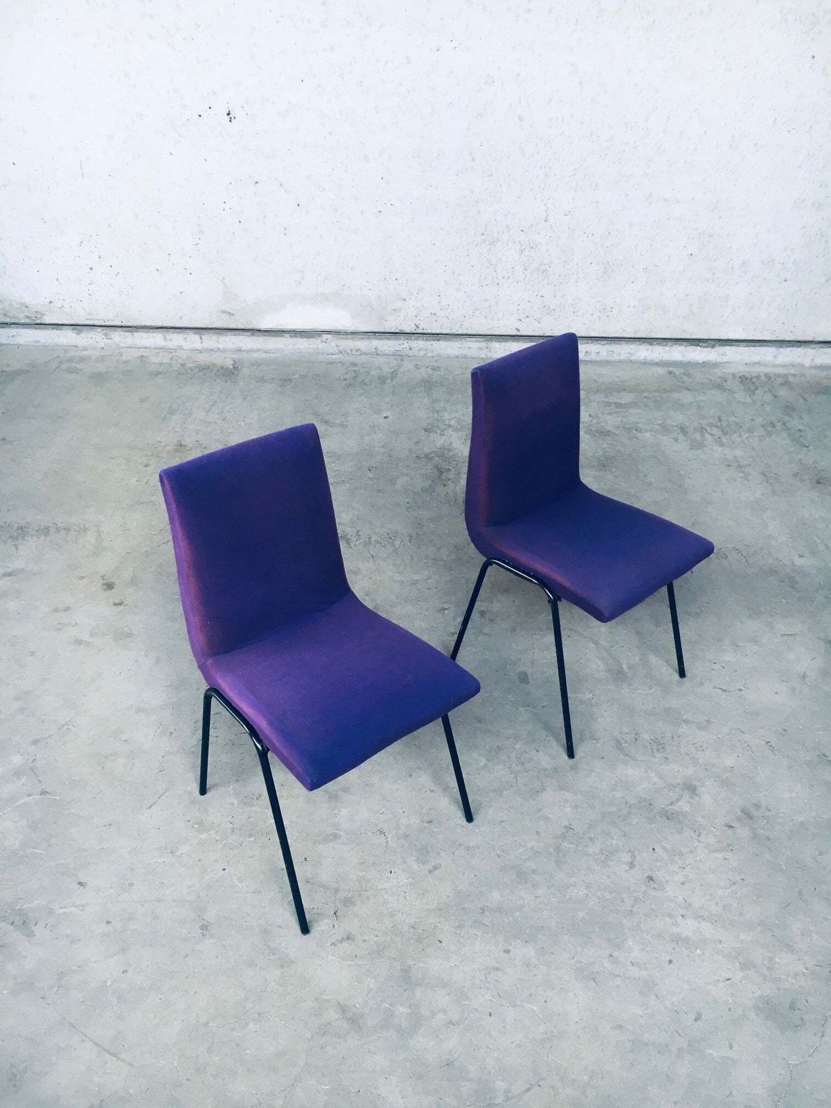 Midcentury Modern Design Robin Chair Set By Pierre Guariche For Meurop, Belgium 1950's photo buy