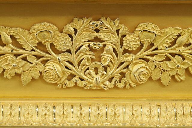 5705.0 Large Gilt Bronze Portico Clock, Restoration Period photo