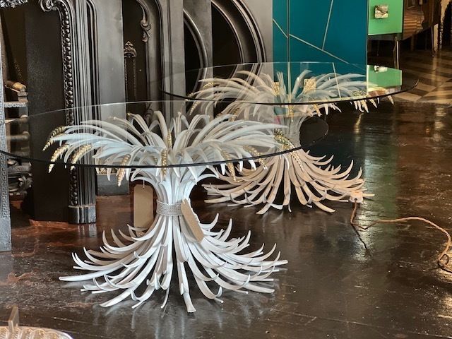Pair Of 1950's Painted Metal Tables