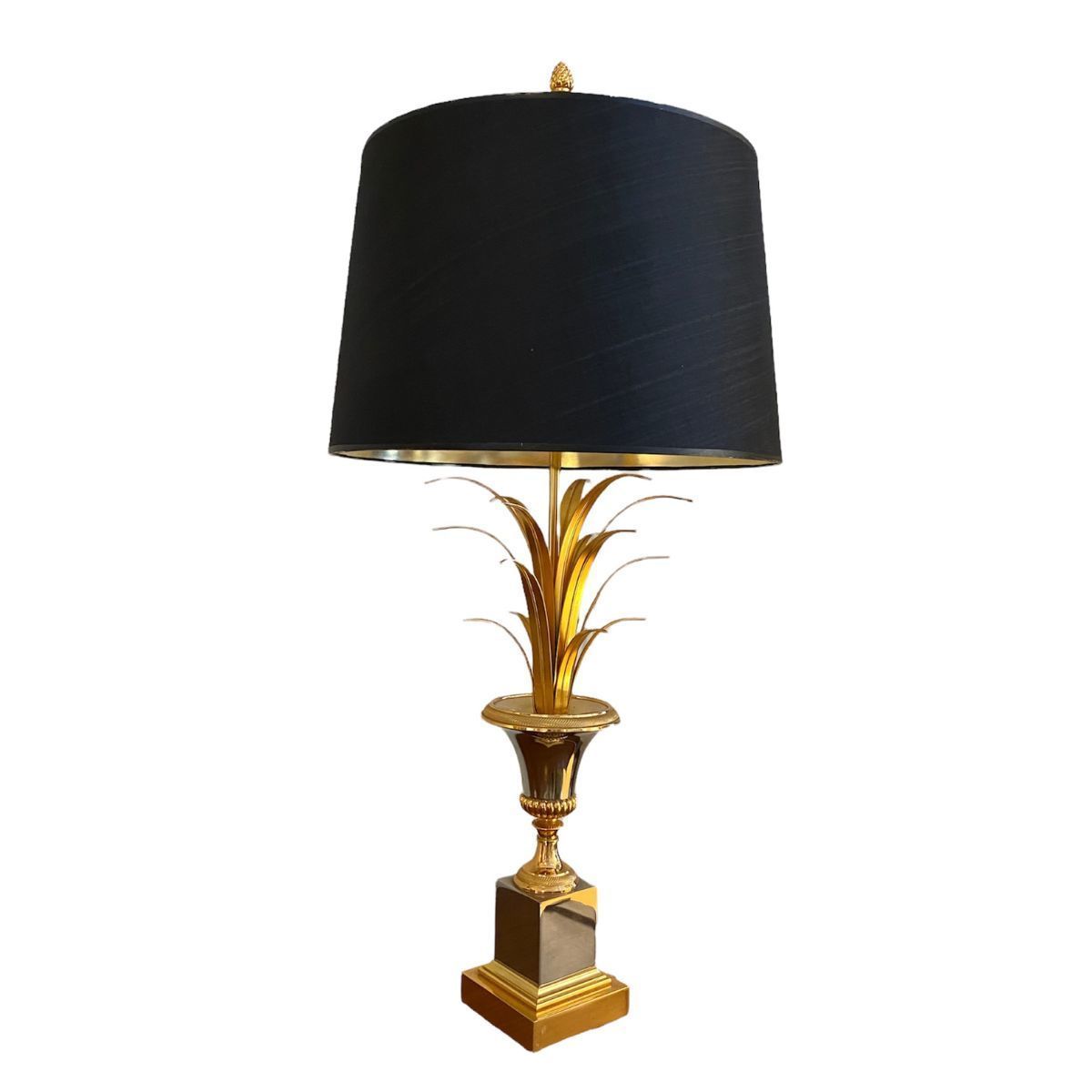 1970's Brass Table Lamp In The Style Of Maison Charles