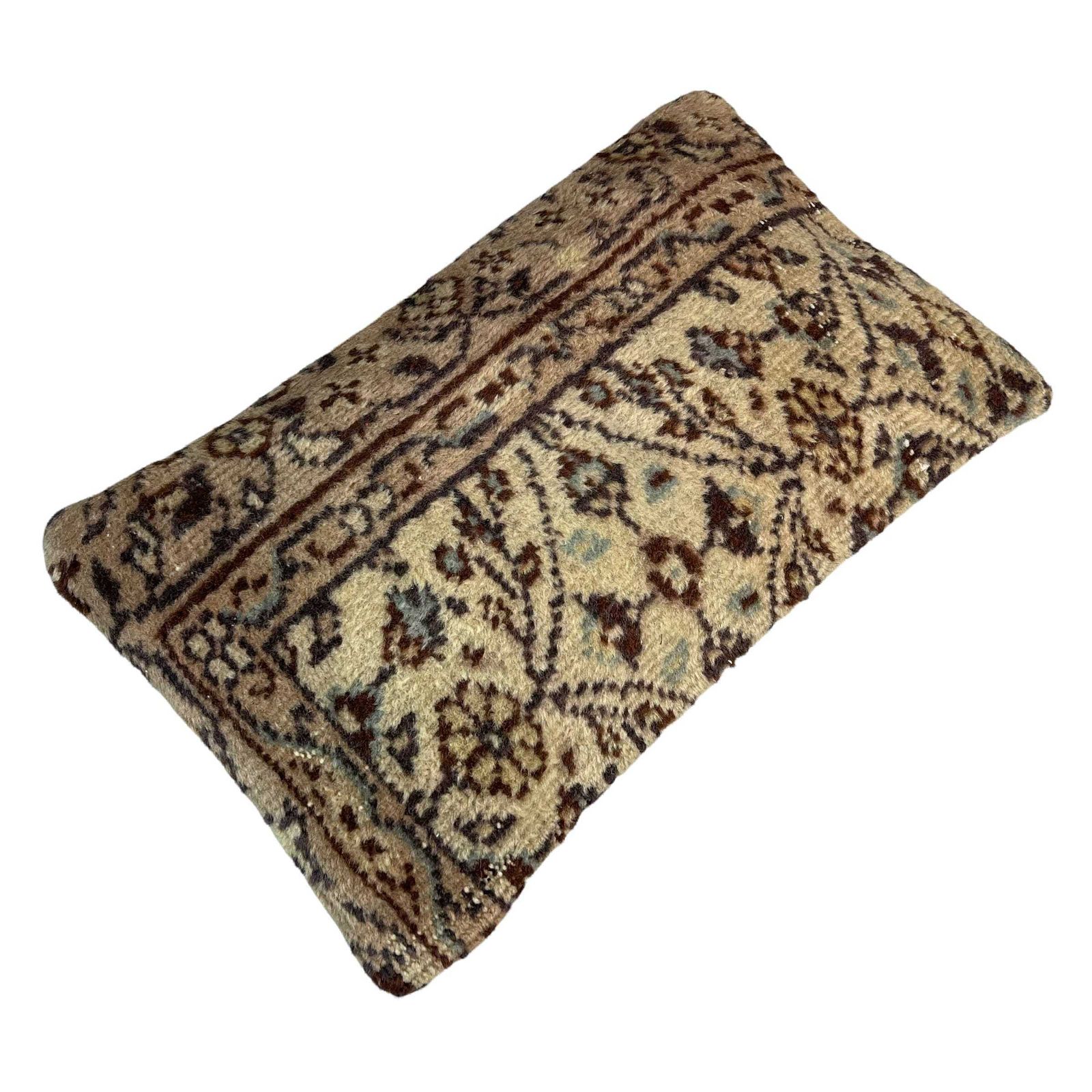 12'' X 20'' Vintage Hand Made Rug Cushion Cover, 30 X 50 Cm Decorative Rug Pillow Cover, Large Vintage Turkish Rug Cushion Cover photo for sale