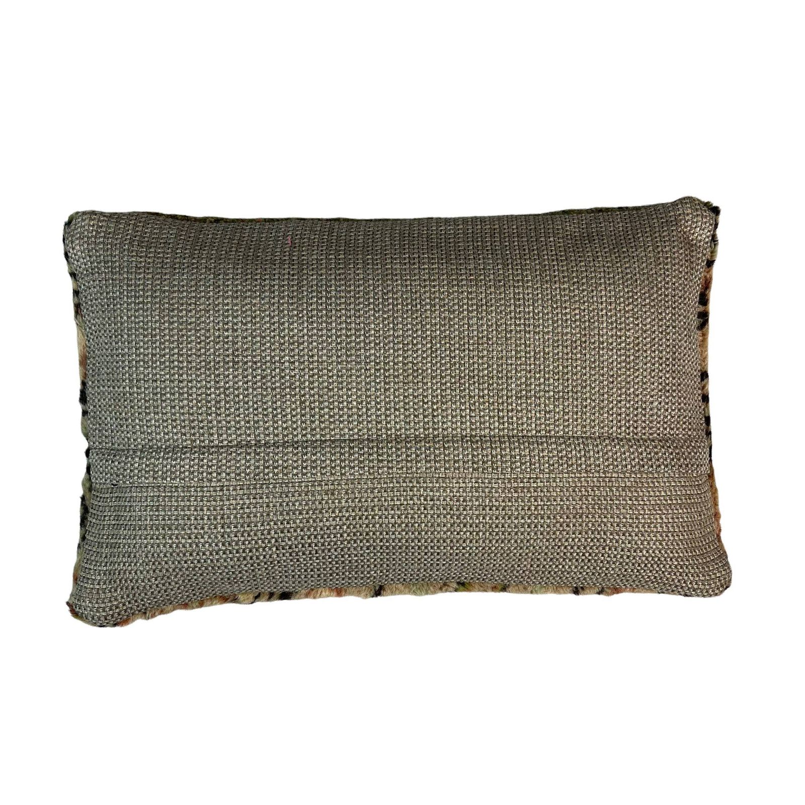 Vintage Hand Made Rug Cushion Cover, 30 X 50 Cm Decorative Rug Pillow Cover, Large Vintage Turkish Rug Cushion Cover photo furniture